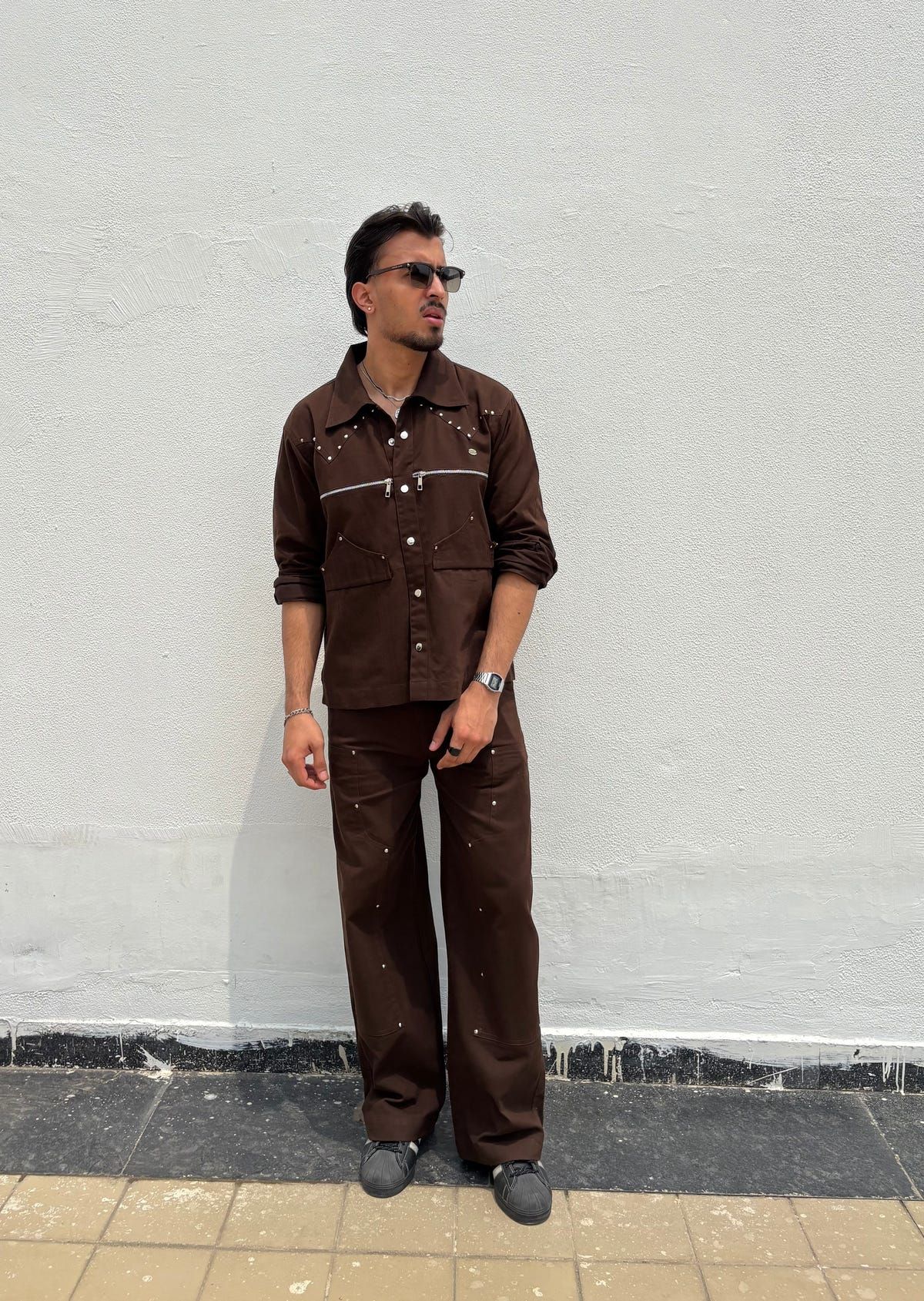 Umber Brown Full-Sleeve Shirt - image 5