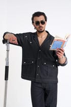 Comet Grey Denim Full-Sleeve Shirt view 3