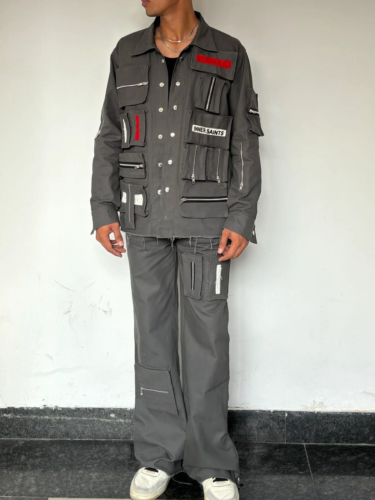 3D Box Grey Jacket & Pants - image 8