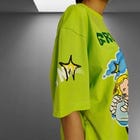 Grounded Cupid Oversized Neon Green T-shirt view 2