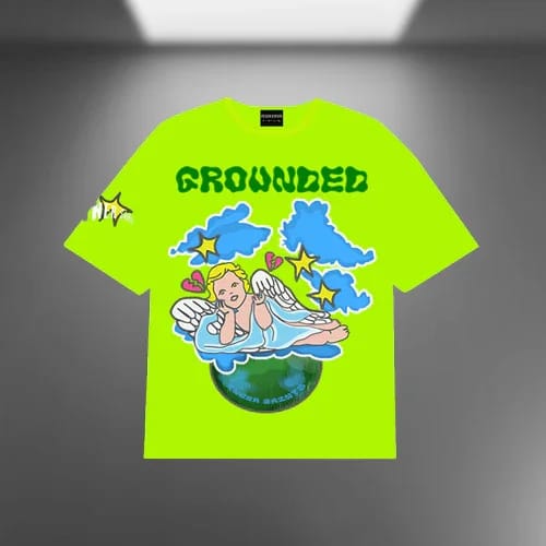 Grounded Cupid Oversized Neon Green T-shirt - image 3