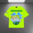 Grounded Cupid Oversized Neon Green T-shirt view 3
