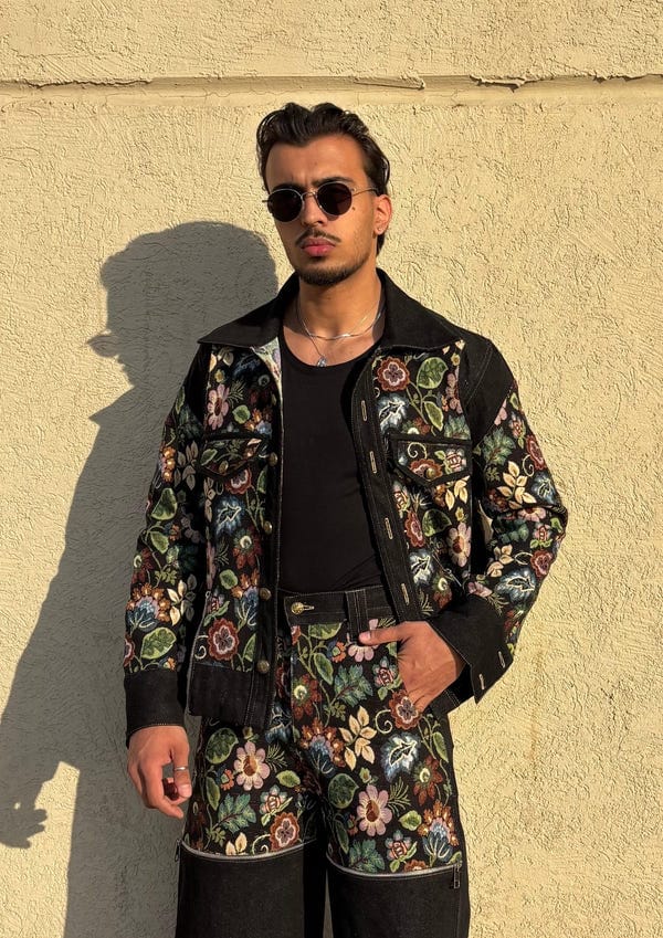 Inner Saints — Black Floral Jacket