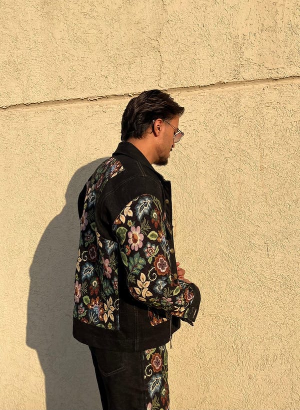 Inner Saints — Black Floral Jacket