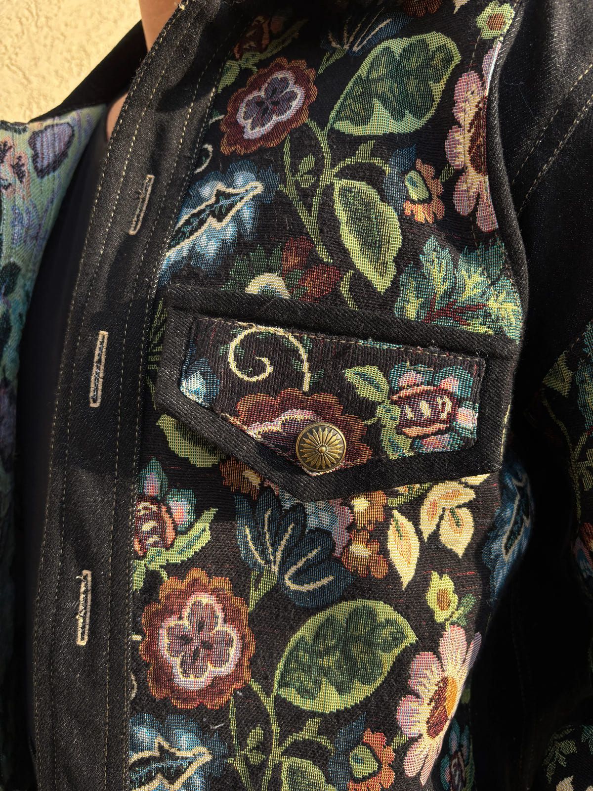 Black Floral Jacket - image 4