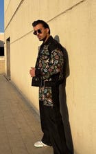 Black Floral Jacket view 7