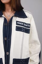 Denim White Blue Shirt & Straight Fit Jeans Set view 3