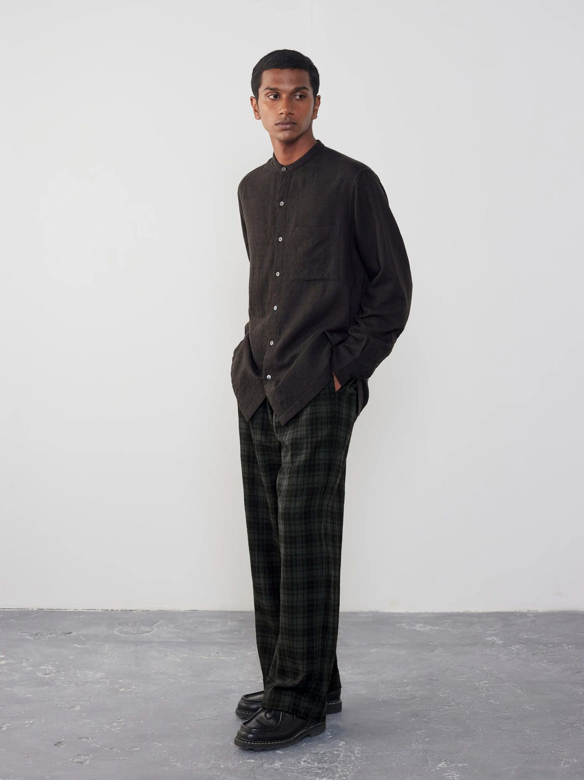 IT.EXC.23.18 BAND COLLAR EASY SHIRT - image 1