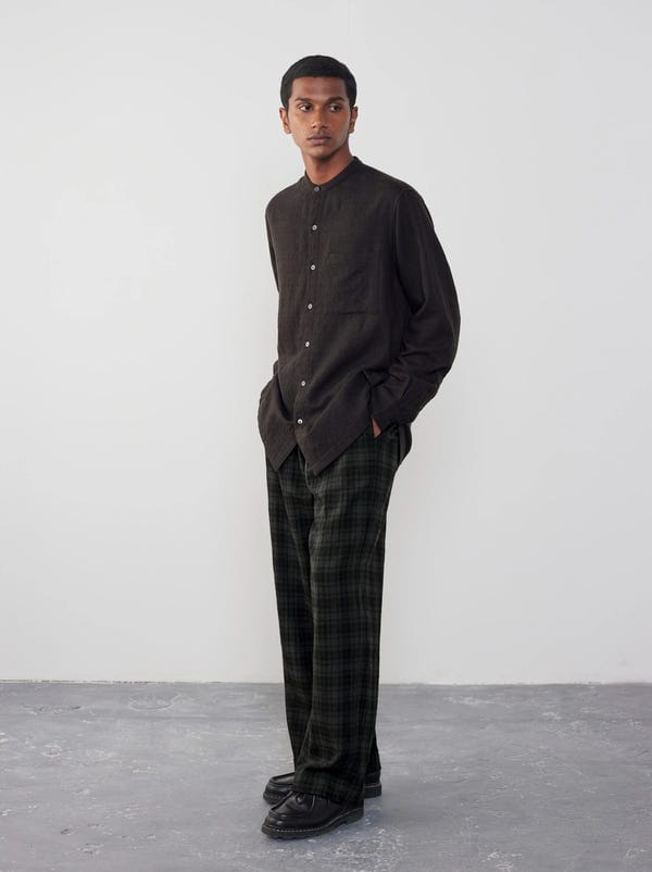 ITOH — IT.EXC.23.18 BAND COLLAR EASY SHIRT