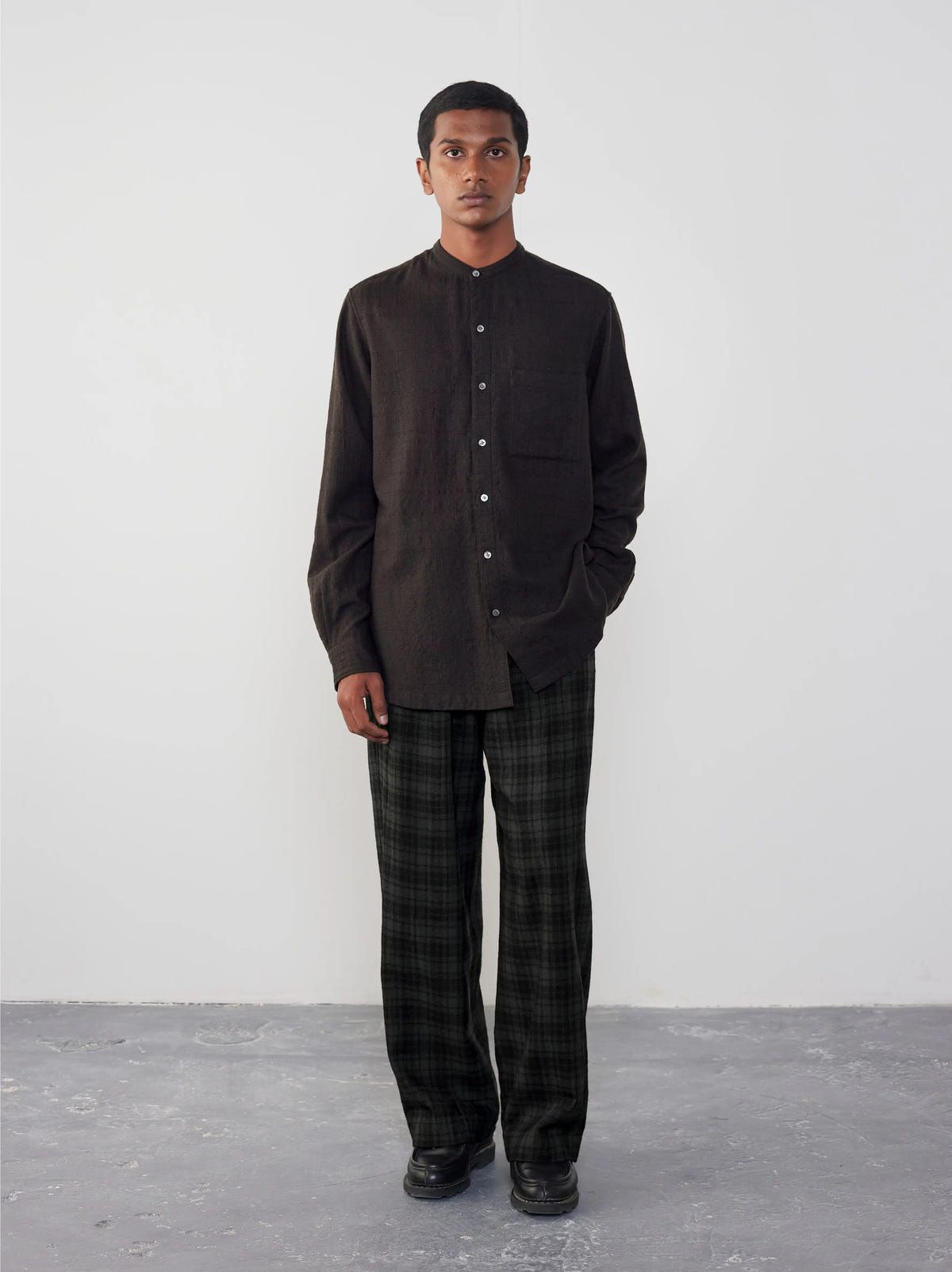 IT.EXC.23.18 BAND COLLAR EASY SHIRT - image 2