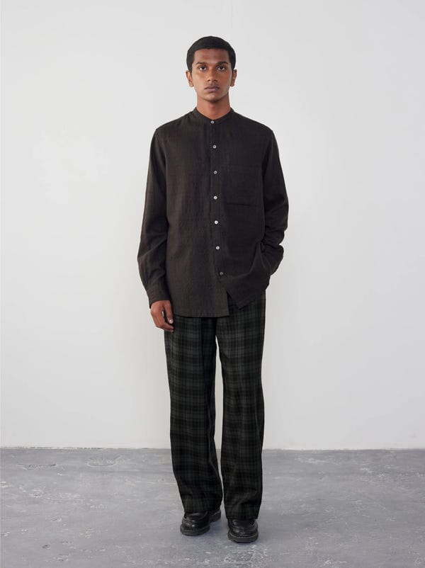 ITOH — IT.EXC.23.18 BAND COLLAR EASY SHIRT