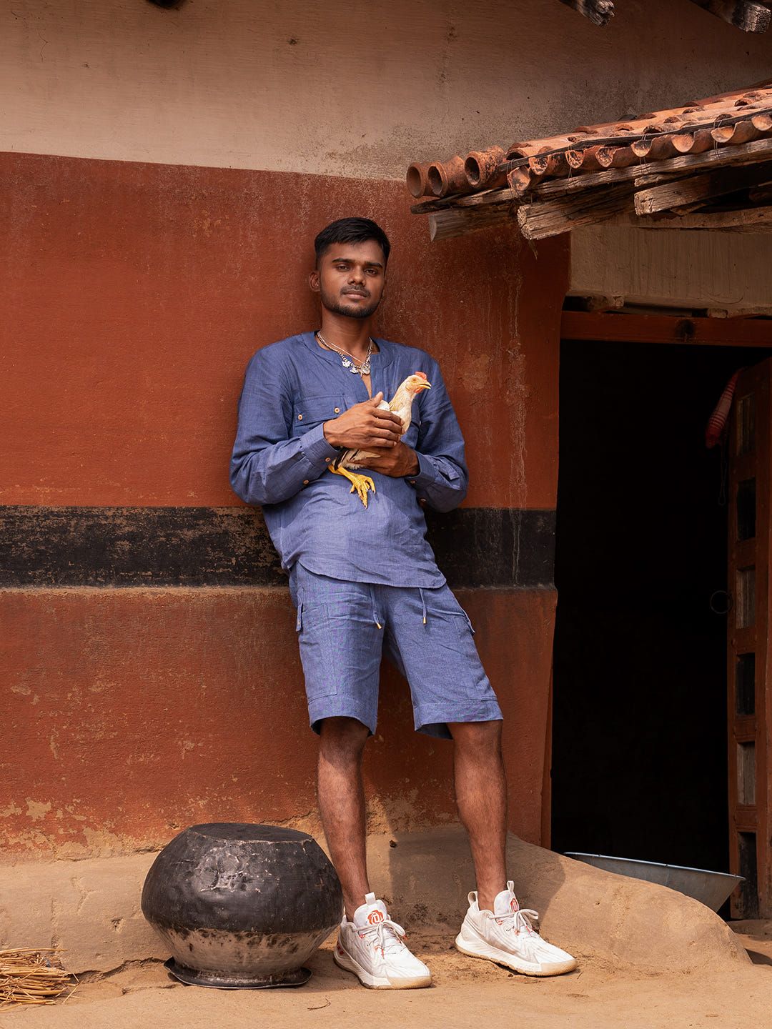 Blue Tuibasa Men linen Shirt - image 1