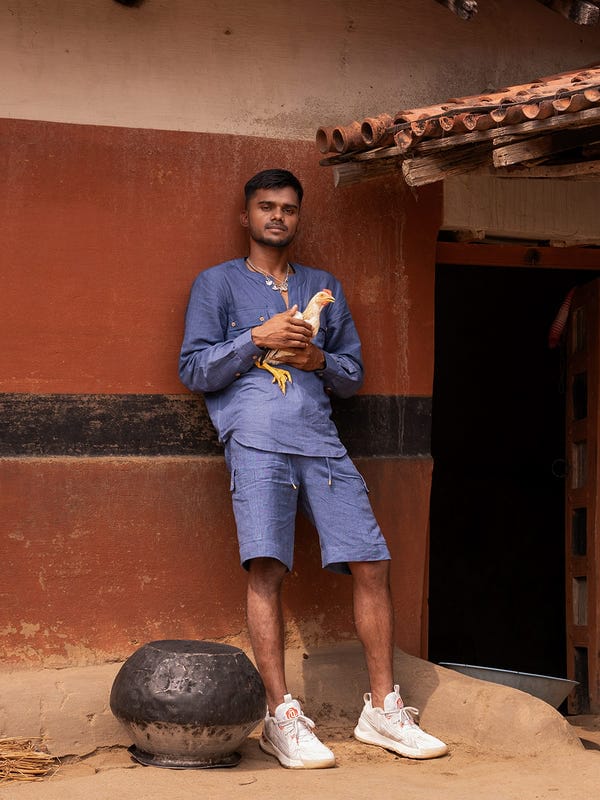 Johargram — Blue Tuibasa Men linen Shirt