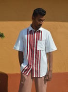 Unisex Biru Half Sleeved Shirt view 2