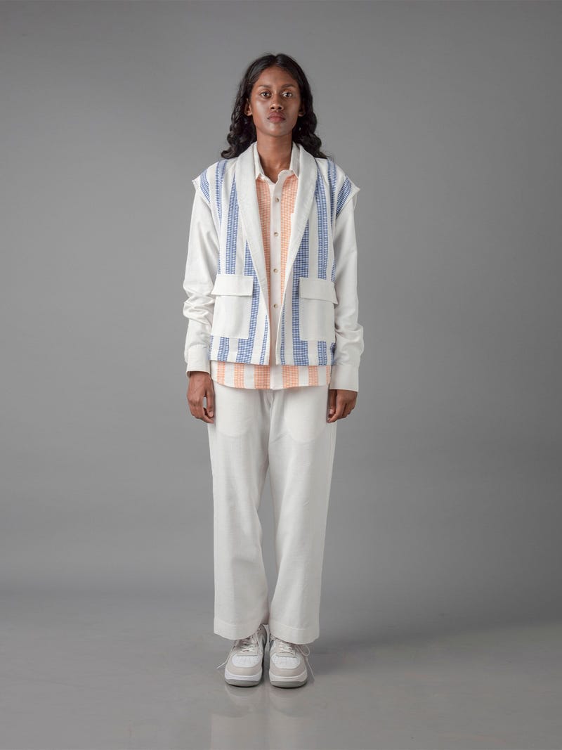 Women kukhna shirt sleeveless shrug pant