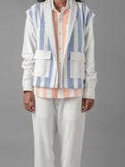 Women kukhna shirt sleeveless shrug pant view 4