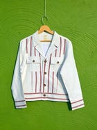 Maroon Biker jacket view 1