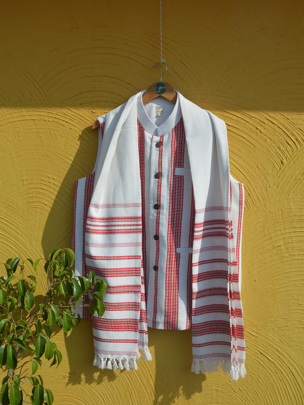 Johargram — Kukhna Bandi and Stole Set