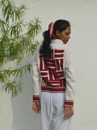Biru Patch unisex biker jacket view 2