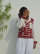 Biru Patch unisex biker jacket view 3
