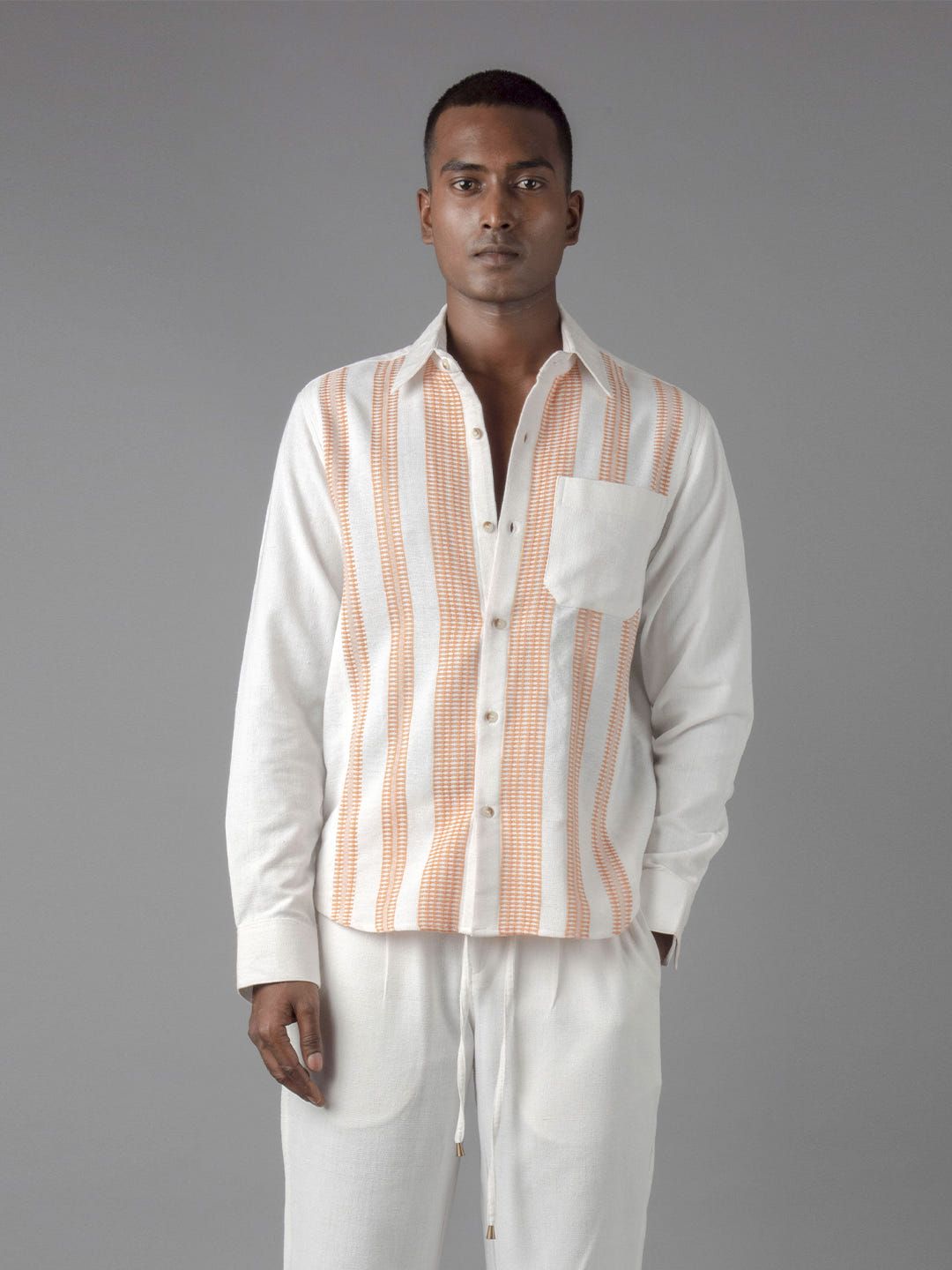 Unisex Khukhna peach shirt - image 1