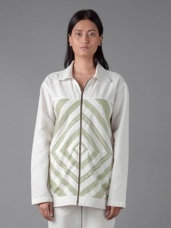 Johargram — Unisex Green Mitered Shacket