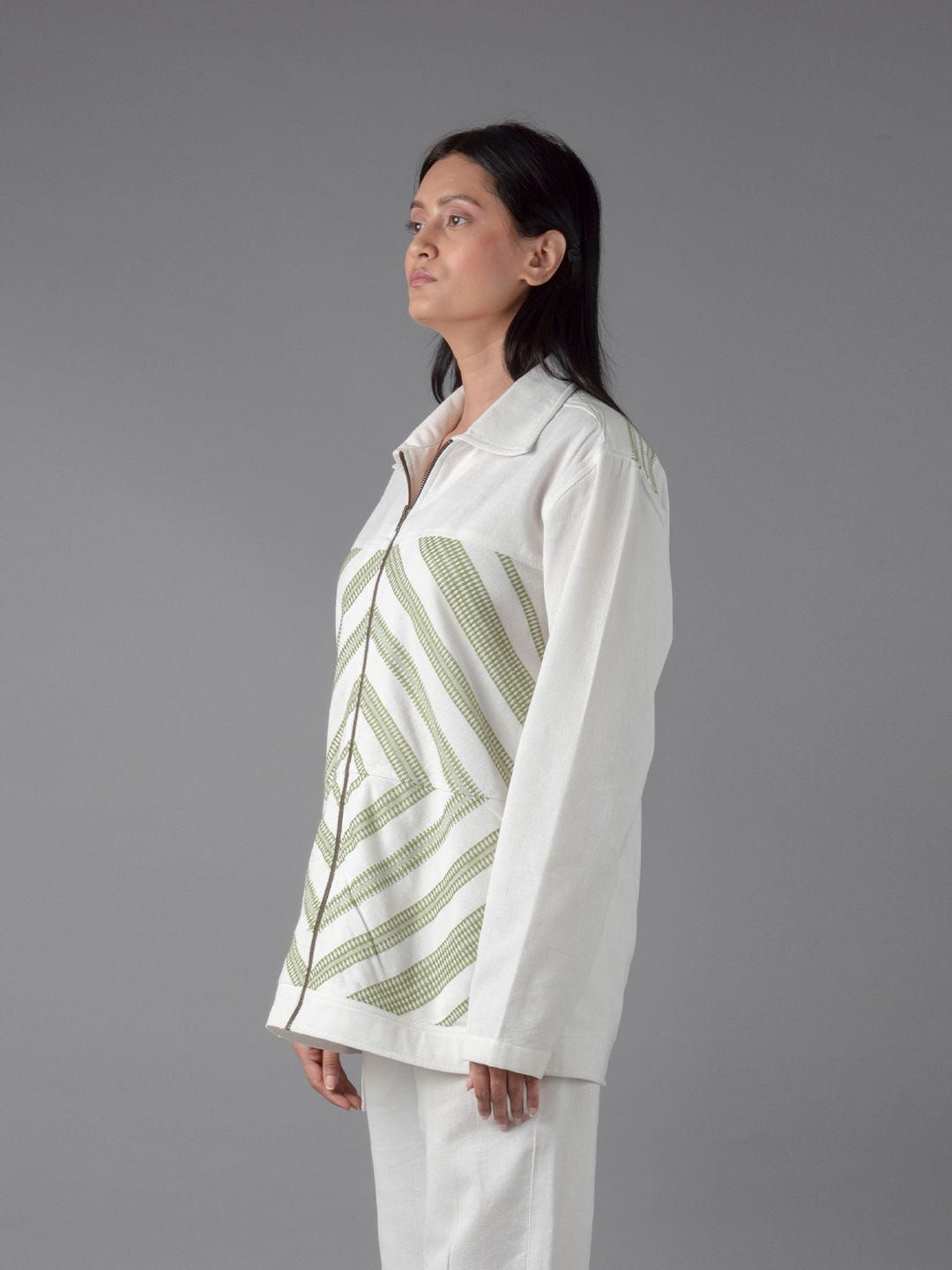Unisex Green Mitered Shacket - image 2