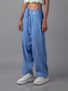 Jharkhand Handloom Textile Unisex Blue Wide Leg Pant view 2