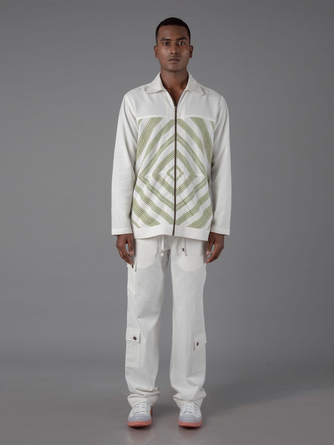Mitered Shacket and over Length Straight Pant - image 2