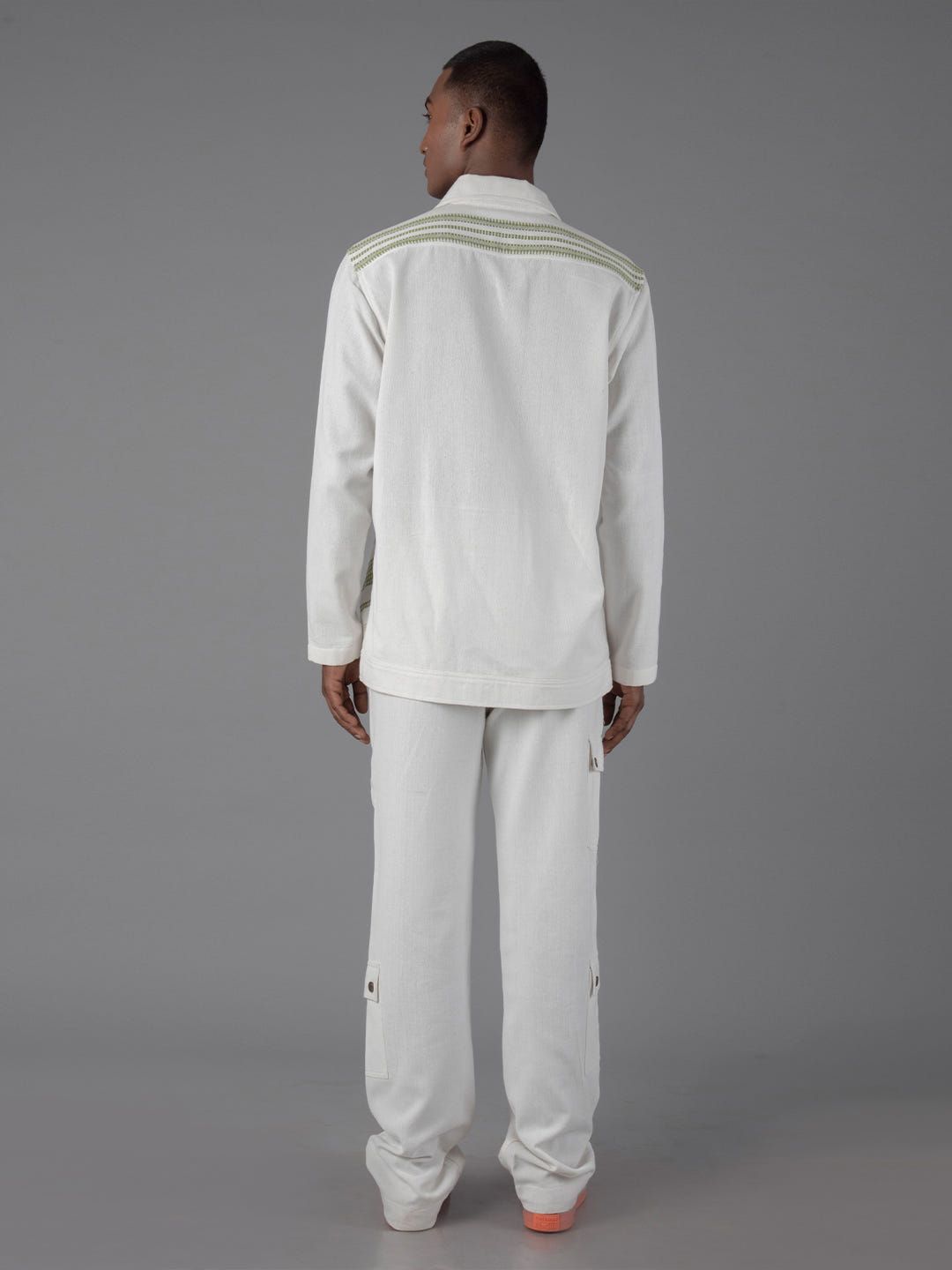 Mitered Shacket and over Length Straight Pant - image 3