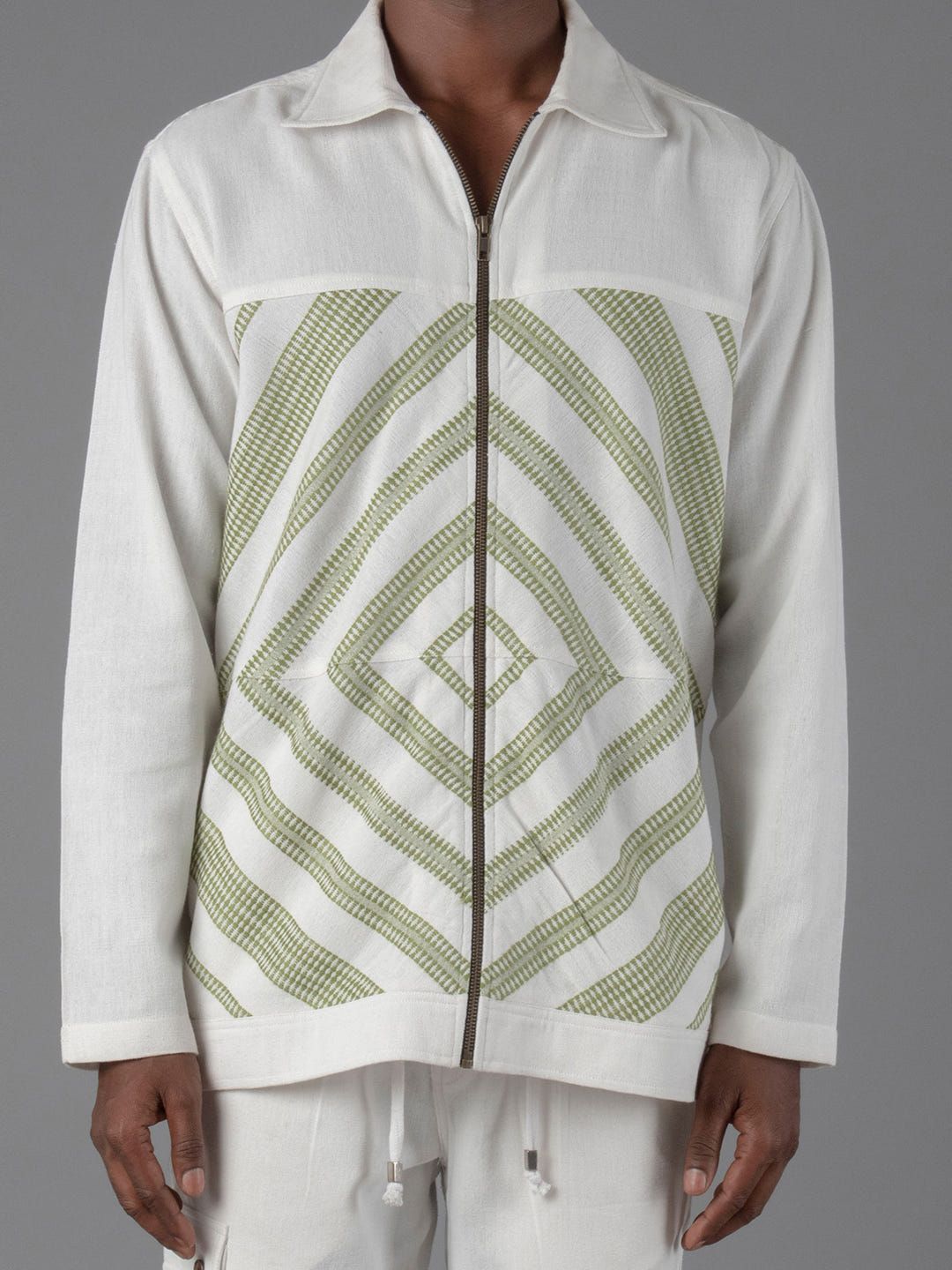 Mitered Shacket and over Length Straight Pant - image 4