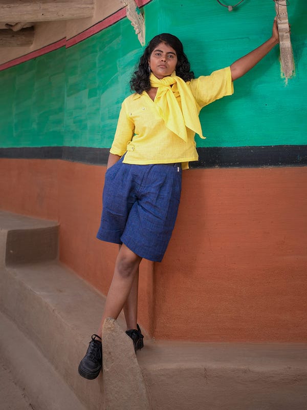 Johargram — Yellow Tuibasa Women Tunic top
