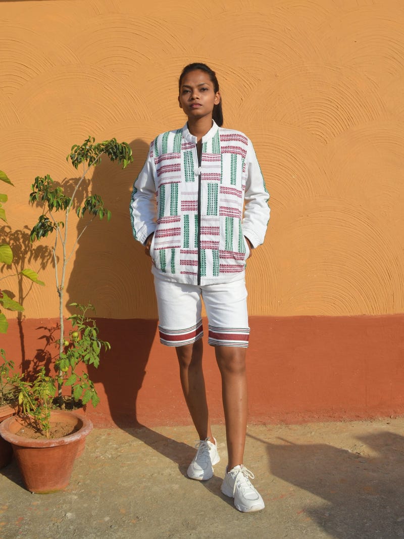 Unisex Kukhna Patched Bomber Jacket