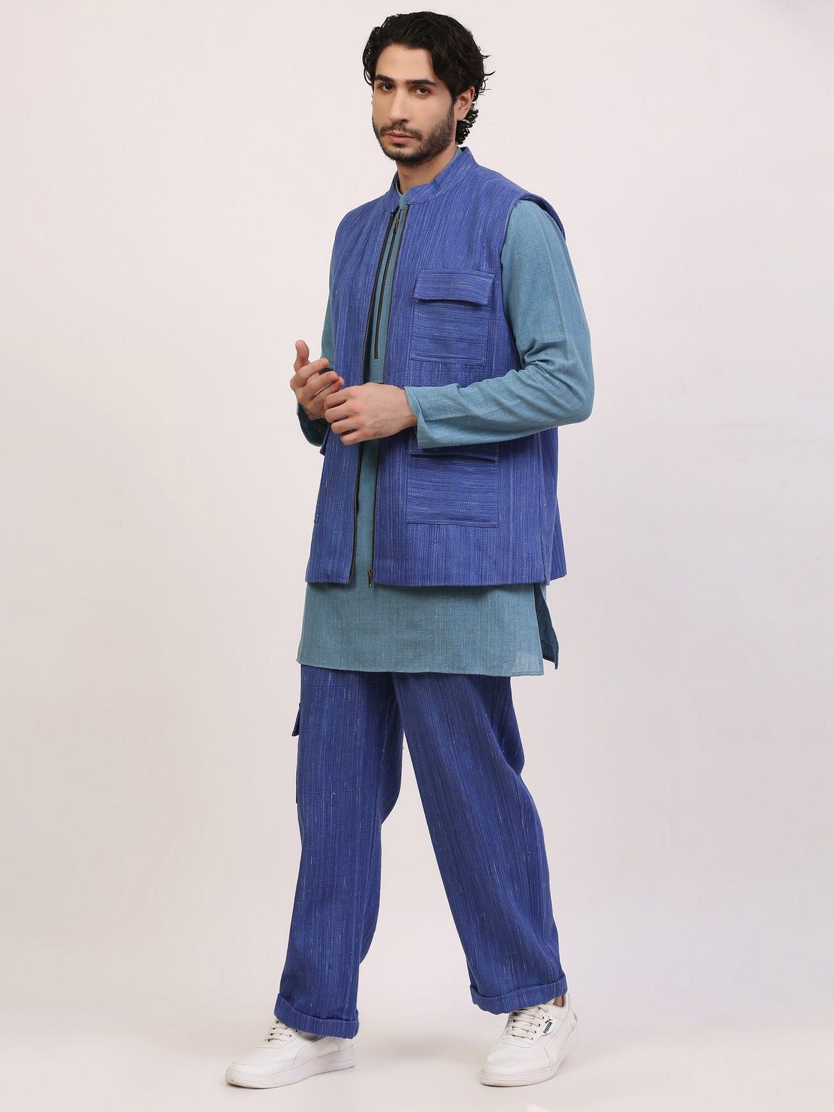 Handwoven Denim Co-Ord Set - image 1