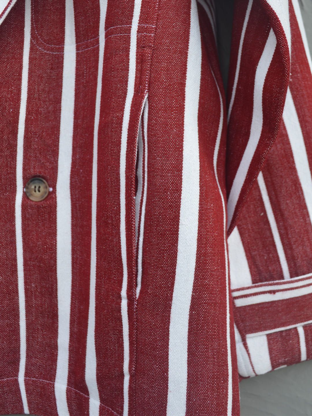 Johargram Handwoven Biru Striped Blazer - image 2