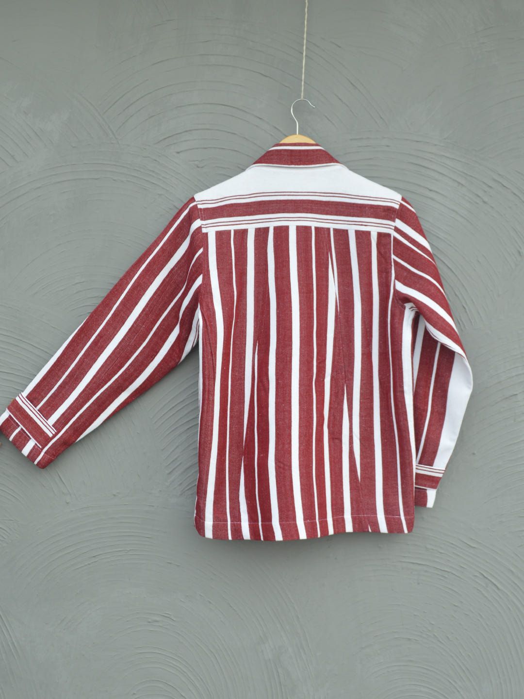 Johargram Handwoven Biru Striped Blazer - image 3