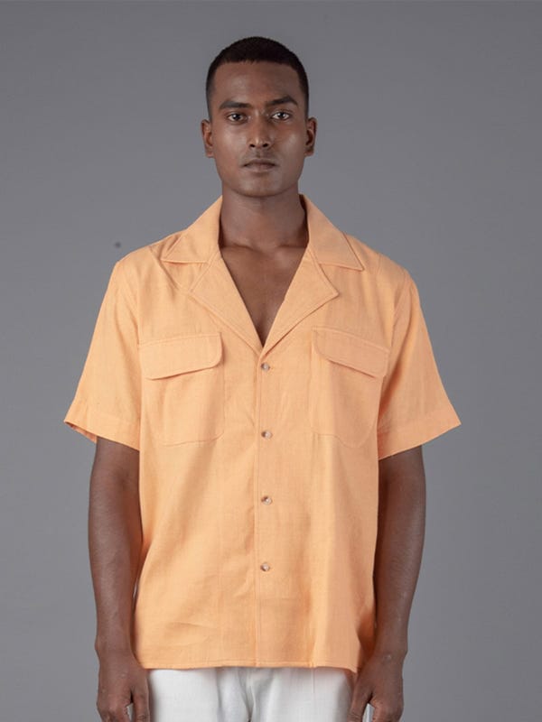 Johargram — Handloom cotton Unisex  camp collar shirt