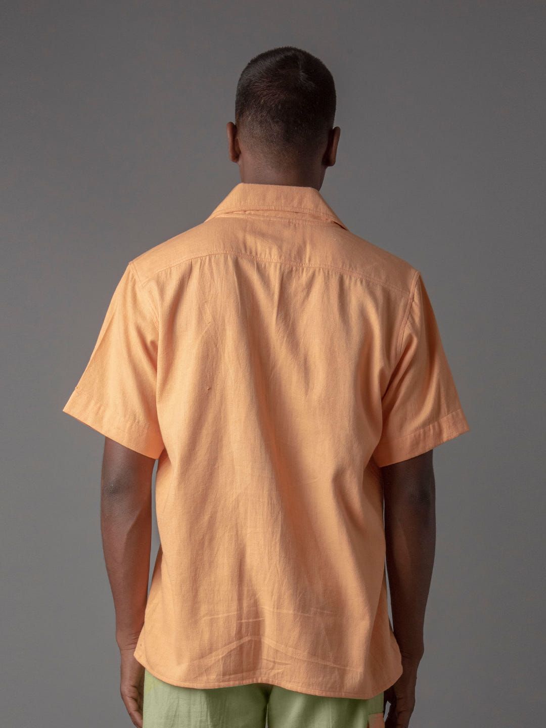 Handloom cotton Unisex  camp collar shirt - image 3