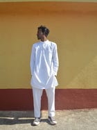 White Kurta Payjama Co-ord set view 1
