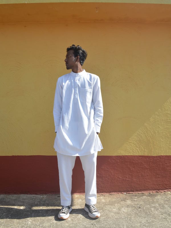 Johargram — White Kurta Payjama Co-ord set