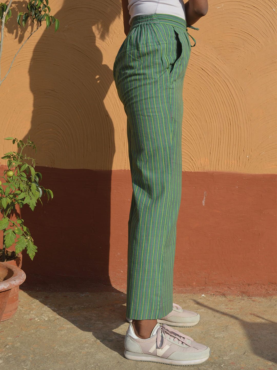 Striped Cotton Unisex Trousers - image 3