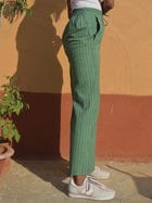 Striped Cotton Unisex Trousers view 3