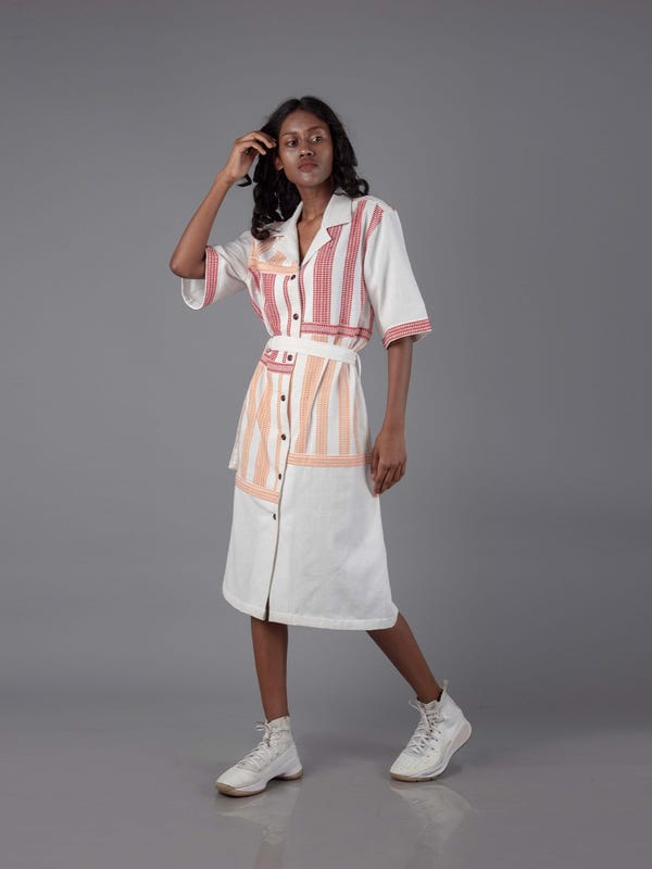 Johargram — Women Camp Collar Shirt Dress