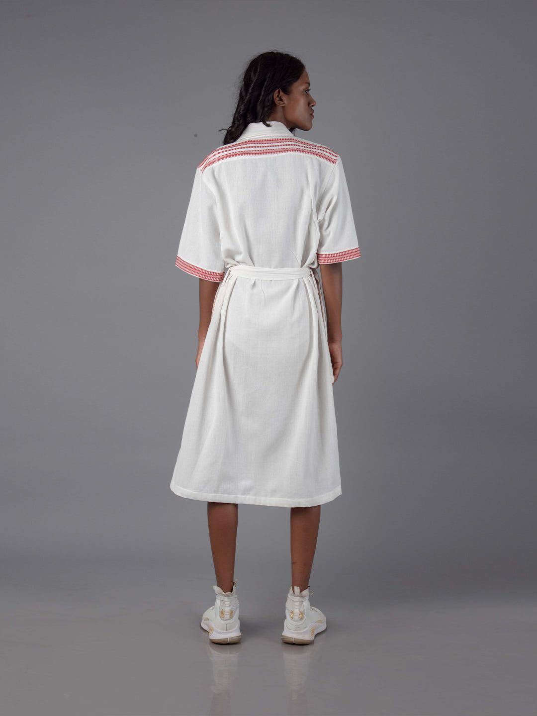 Women Camp Collar Shirt Dress - image 3