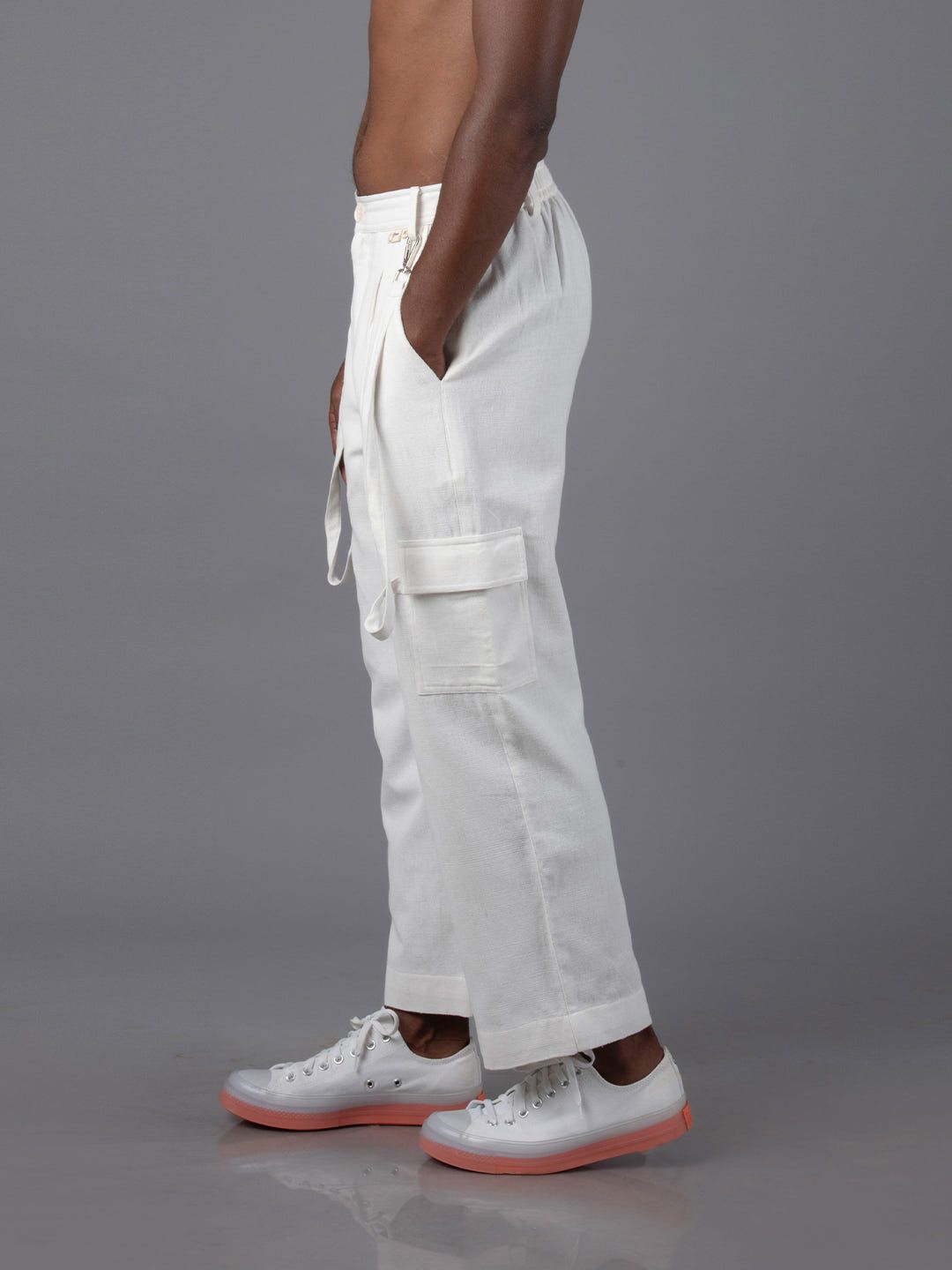 Jharkhand Handloom Textile Unisex Straight Long length Cargo Pant - image 1