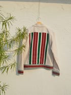 Biru unisex Maroon Green Biker Jacket view 2