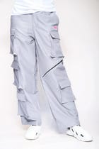 ICED GREY FLAP POCKET UNISEX TROUSERS view 1