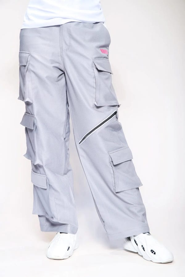 KunSquad — ICED GREY FLAP POCKET UNISEX TROUSERS
