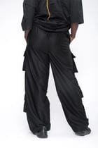 OBSIDIAN BLACK FLAP POCKET UNISEX TROUSERS view 3
