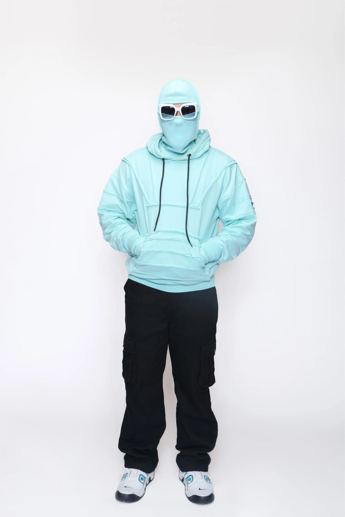 PEPPERMINT STRIP DETAILED UNISEX HOODIE - image 1